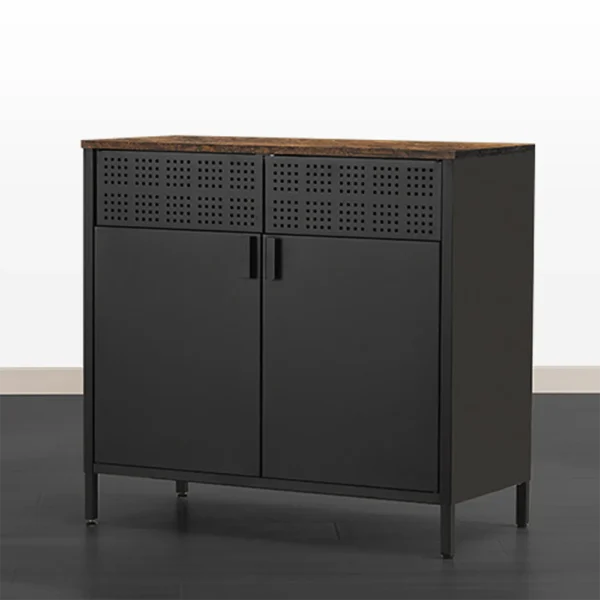 Side View of Metal Storage Cabinet