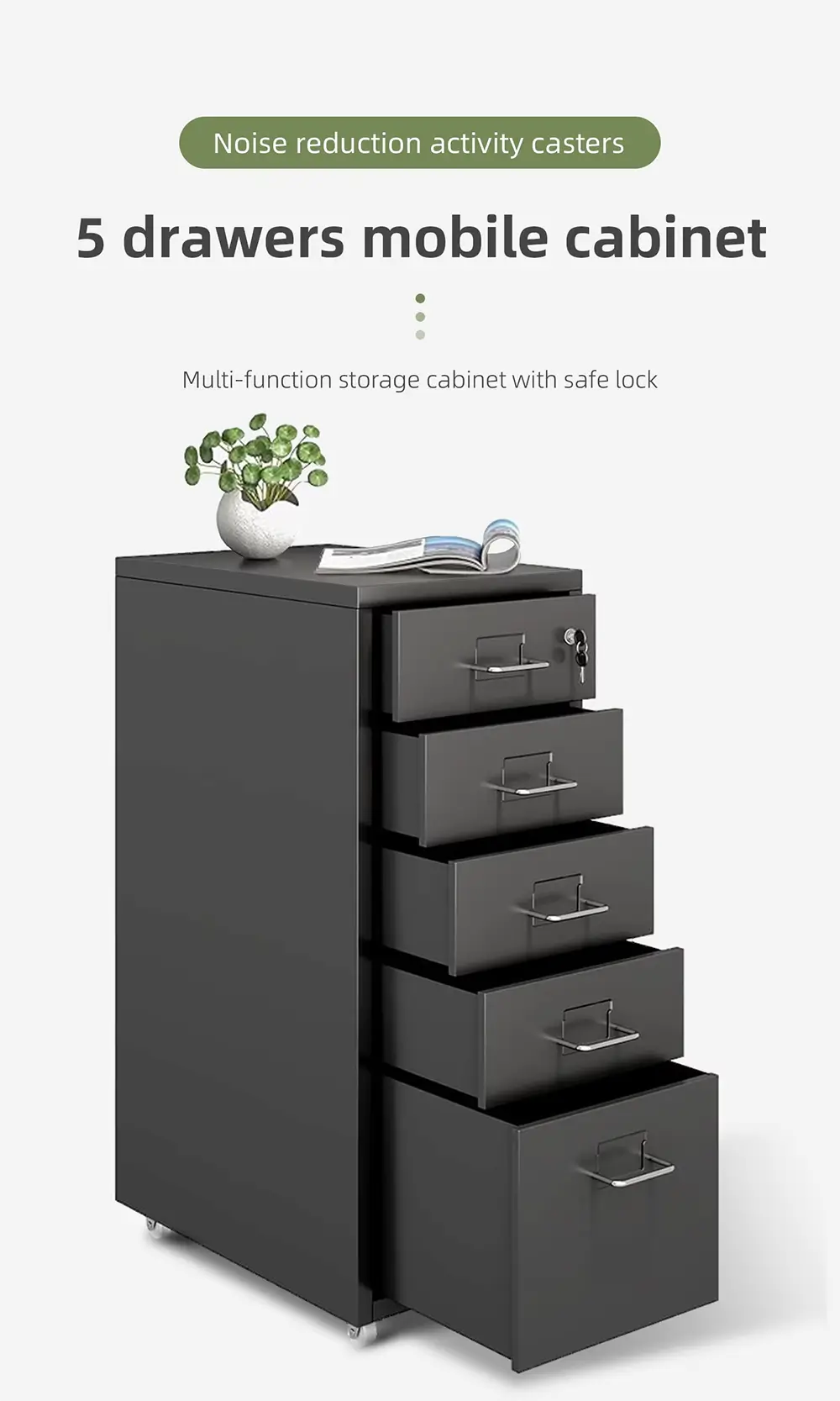 5-Drawer Mobile Cabinet