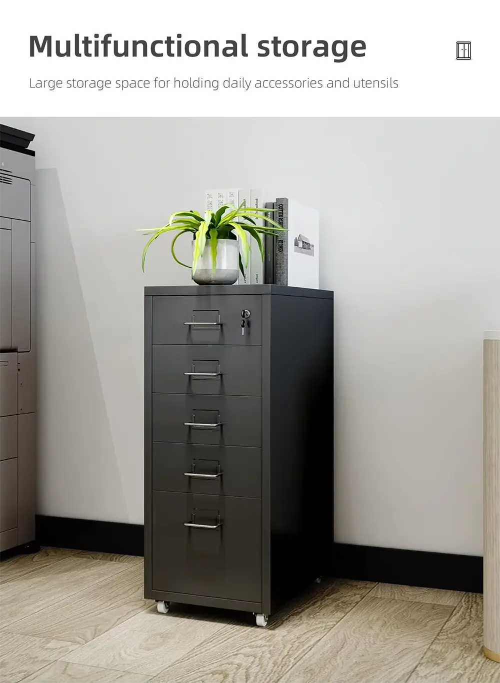 5-Drawer Mobile Cabinet