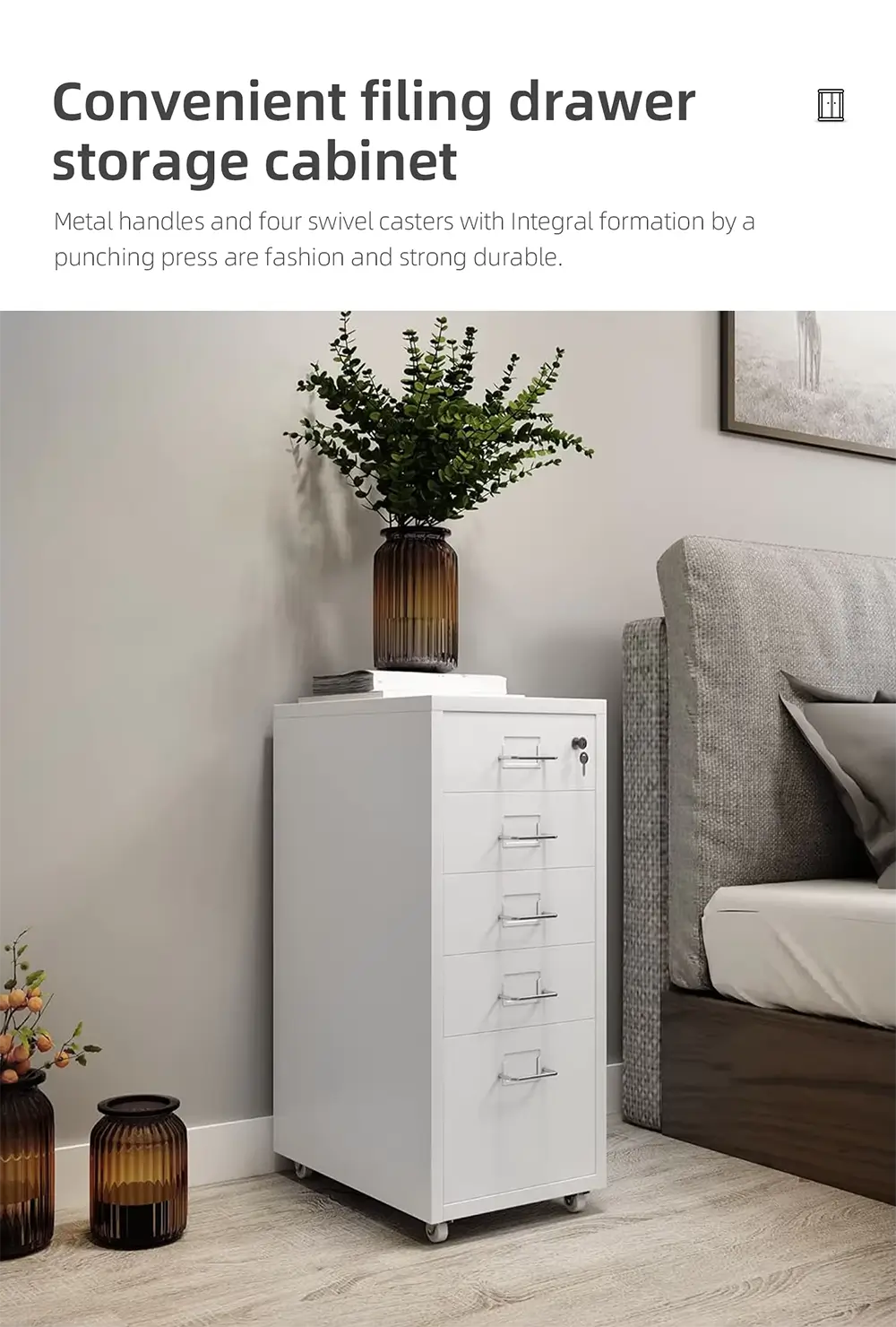 5-Drawer Mobile Cabinet