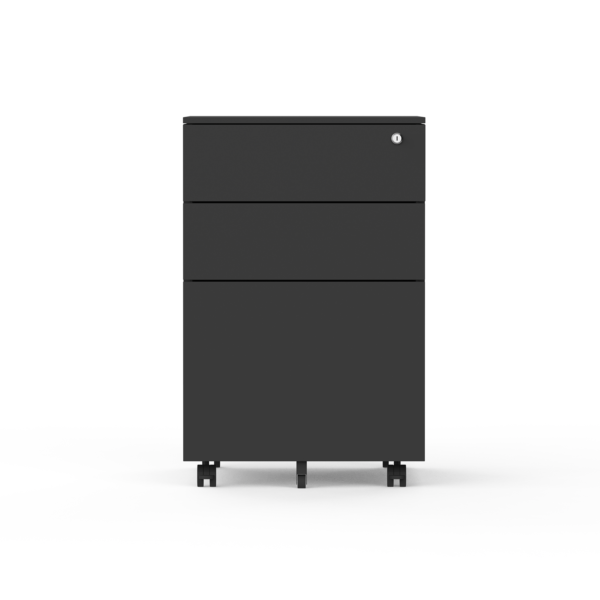 Mobile Black Drawer File Cabinet