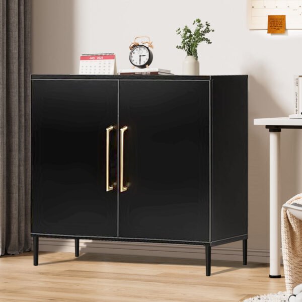 Modern Black Metal Bedroom Family Storage Cabinet