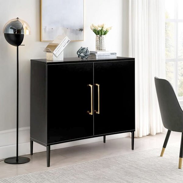 Modern Black Metal Bedroom Family Storage Cabinet