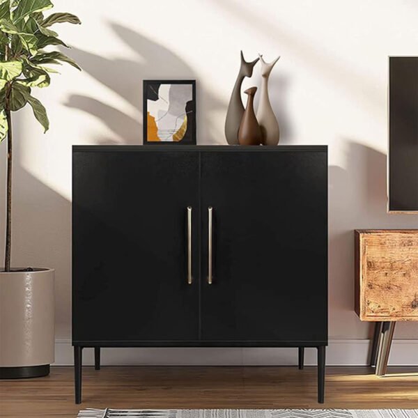 Modern Black Metal Bedroom Family Storage Cabinet