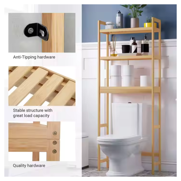 Slim Bathroom Storage Cabinet - Space-Saving Organizer for Small Bathrooms - Image 3