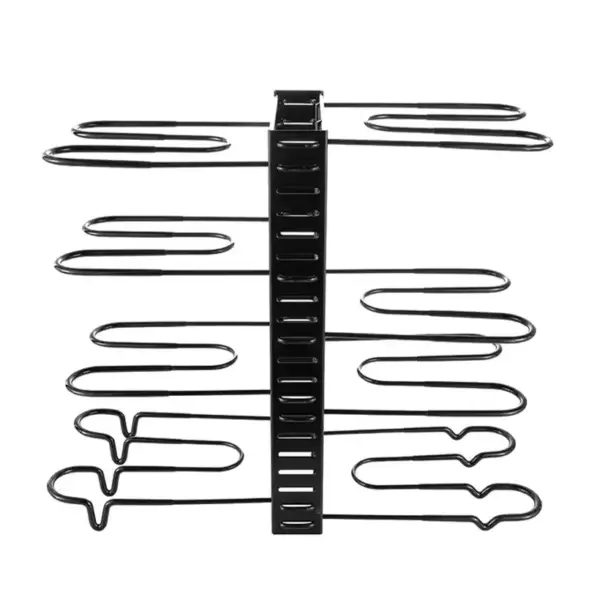 Space-Saving Upright Pan Storage Rack for Compact Kitchen Organization