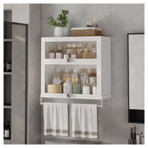 Stylish Tall Bathroom Storage Cabinet with Adjustable Shelves