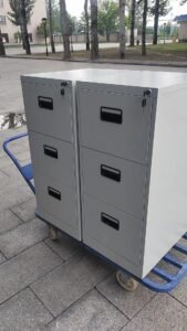 white rolling file cabinet