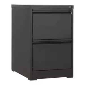 Black 2 Drawer File Cabinet
